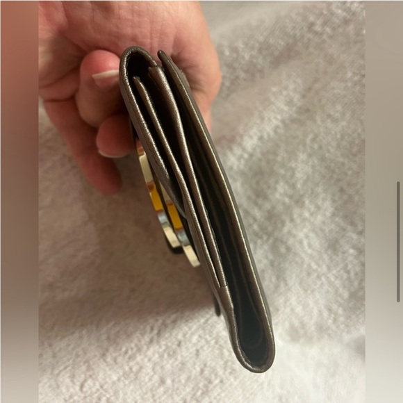 BVLGARI Metallic Brown Chandra with Leather Double Ring Flap monogram - Picture 9 of 13